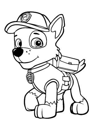 Paw Patrol Rocky Coloring Page