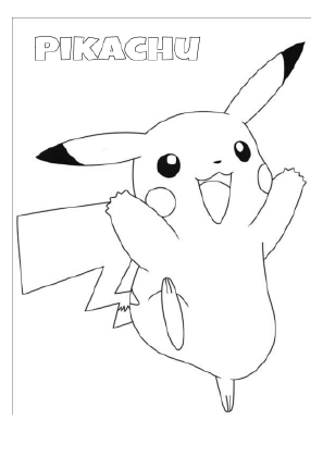 Pikachu Coloring Page