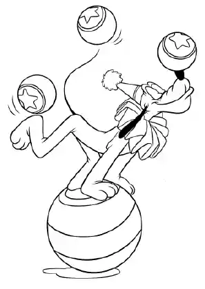 Pluto Circus Coloring Page