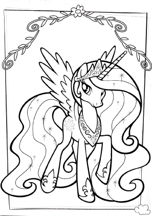 Princess Celestia Coloring Page