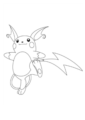 Raichu Coloring Page