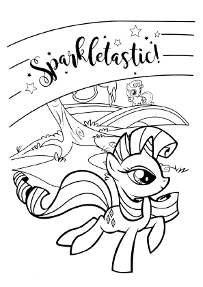 Rarity Sparkletastic Coloring Page
