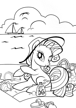 Rarity Summer Coloring Page