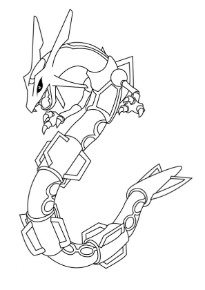 Rayquaza Coloring Page