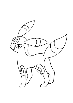 Umbreon Coloring Page